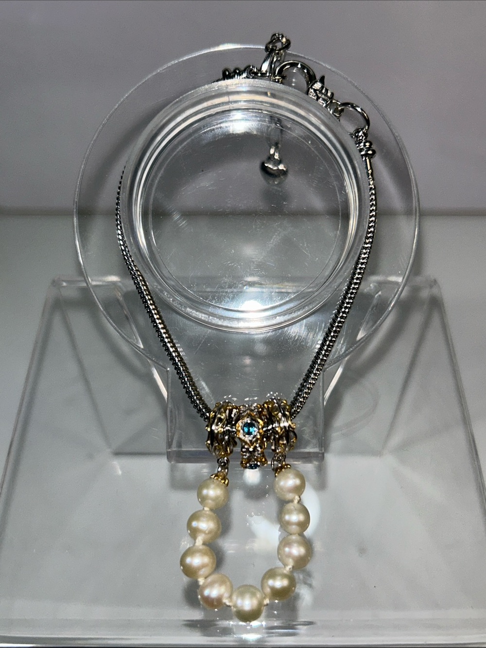 NWOT Gems En Vogue Palladium 18k Genuine Gemstone Euro Style Charm Set - Picture 2 of 8